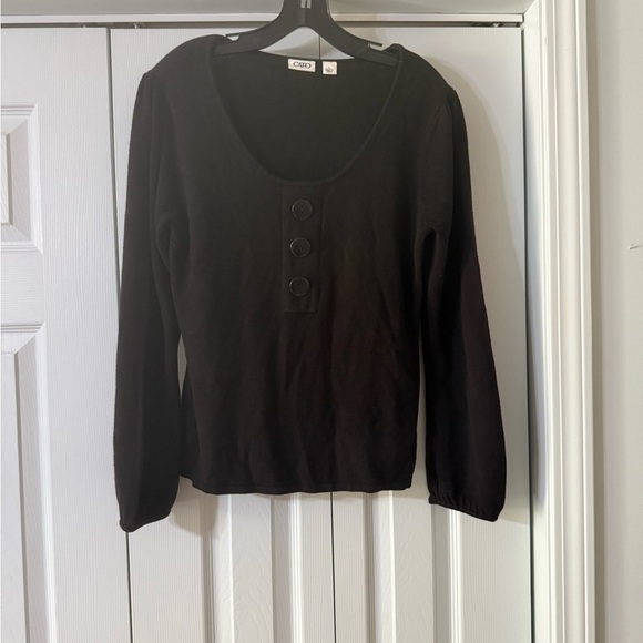 Cato Black Fitted Buttoned Blouse - Picture 1 of 4